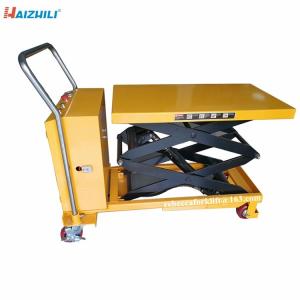 Wholesale Factory direct sell portable 350kg electric scissors lift table cart with 1500mm lifting height from china suppliers