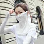 Women's Neck Protection Cloth Face Mask Reuseable For Riding / Decorating