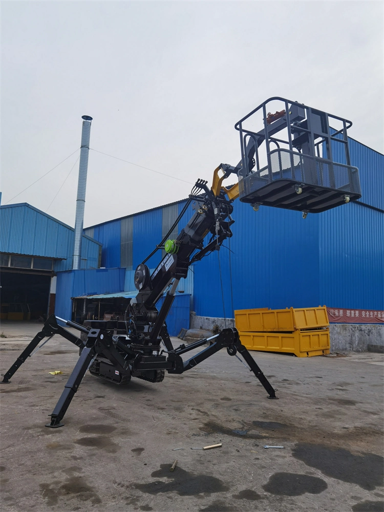 High Quality Mobile Electric Mini Knuckle Boom Spider Crane Basket 5ton Price