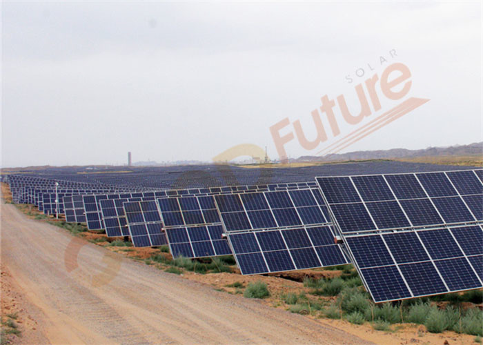 ASTM Q345B Single Axis Solar Tracker 24h One Axis Solar Tracking System