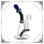 Mini Water Pipe Dab Oil Rigs Hand Blown Colorful With Quartz Banger Bongs