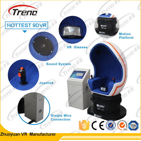 Shopping Center Video Game 9D Cinema Simulator Single Seat With 360 ° Rotating Platform