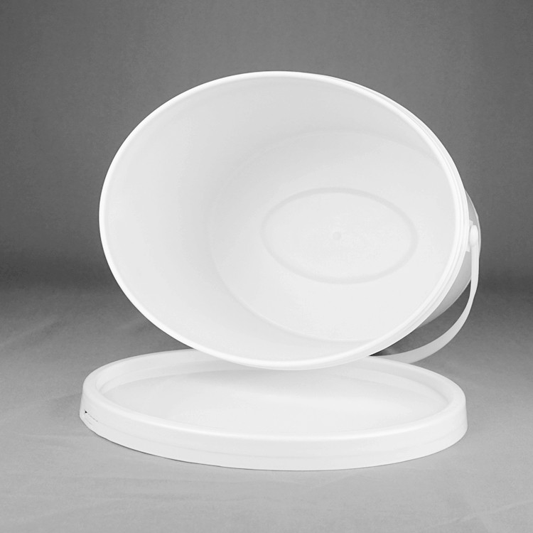1 Gallon 2 Gallon Oval Plastic Bucket Ice Cream Packaging With Lid Handle