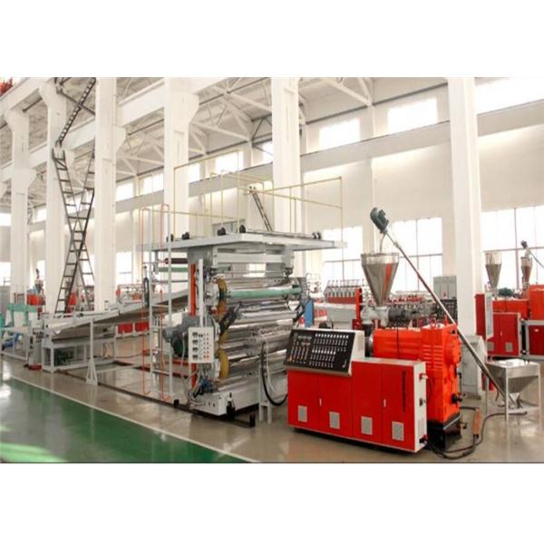 Stone Plastic Sheet Extrusion Line , Fully Automatic PVC Marble Sheet Machine