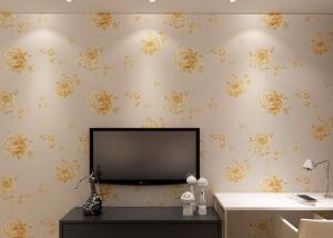Wholesale Beautiful Light Pink Rustic Floral Wallpaper Waterproof for Hotel , House from china suppliers