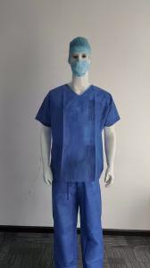 Wholesale SMS Disposable Medical Scrub Scrub Suit Two Pieces Suit Short Sleeve Shirt and Pants Disposable Medical Clothing Dental Clinic from china suppliers