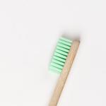 Round Charcoal Bamboo Handle Toothbrush Stick Spray Paint Silk Screen Logo
