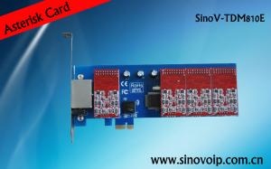 Wholesale SinoV-TDM810E 8 fxs/fxo pci-e asterisk card from china suppliers