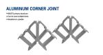 Height 40mm Aluminum Corner Joint For Outdoor Sunroom Door And Window Frame