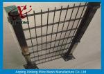 Hot Dipped Galvanzied Welded 656 Double Wire Mesh / Industrial Security Fencing