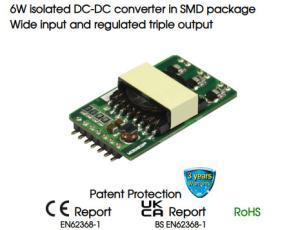 Wholesale 6W Automotive DC DC Converter Isolated Regulated In SMD Package Wide Input from china suppliers