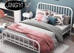 Black 1.5mm King Size Bed Frame Furniture Living Room ODM Queen Size Double Bed