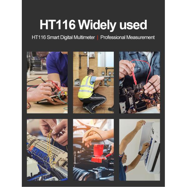 HT116 Digital Multimeter 9999 Counts Auto Range 1000V 10A Tester Meter Ohm Hz Capacitance True RMS Smart Multitester
