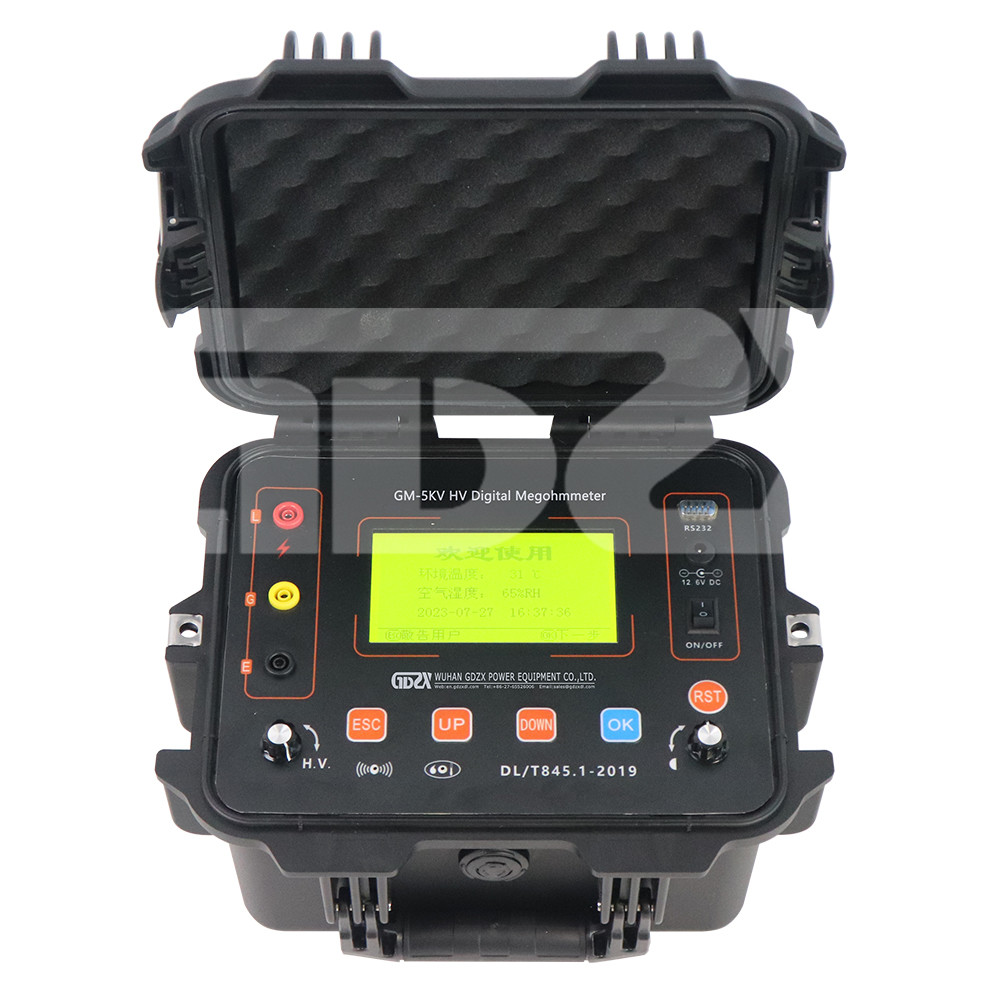 GM-5kV 5-10KV High Power Adjustable Digital Display High Voltage Megohm Meter Electronic Insulation Resistance Tester With Prin