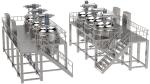 High Shear Homogenizer Machine With Hydraulic Lifting Lid Double Jackets