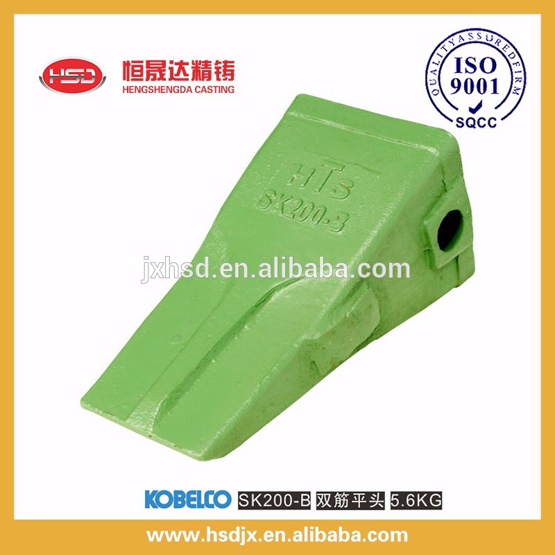 Durable 4 holes green color machinery engineering&construction parts bucket side cutter for SK120 excavator spare parts on sale