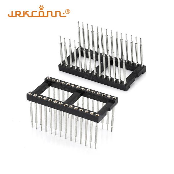 Beryllium Copper Female Header Ic Socket Connectors 180 Degree For Printed