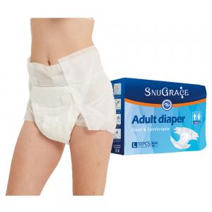 China Fluff Pulp Soft Cotton Tape Adult Diapers for Incontinence Management and Comfort on sale
