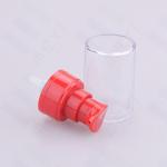 20/400 Outer Spring Red Plastic Cosmetic Cream Pump , Airless Makeup Pump