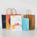 ODM Eco Friendly Craft Paper Recycled Gift Bags 10x5x13