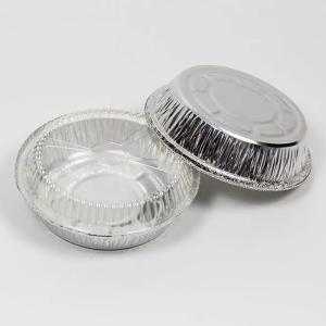 Wholesale Round Aluminum Foil Pizza Baking Pans / Trays With Plastic / Foil / Paper Lid from china suppliers