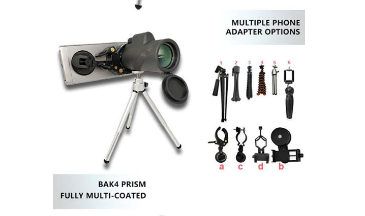 Hunting Birdwatching Mobile Phone Monocular Telescope 12x50 Mobile Lens
