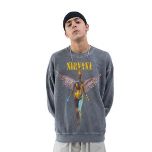 Wholesale Men'S Acid Wash Jumper Cotton Plain Custom Crewneck Sweatshirt 3d Full Printed from china suppliers