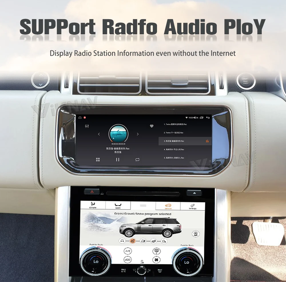 10.25 inch Car Radio For Land Rover Vogue L405 2013-2017 Touch Screen GPS Navigation Multimedia Player AC screen