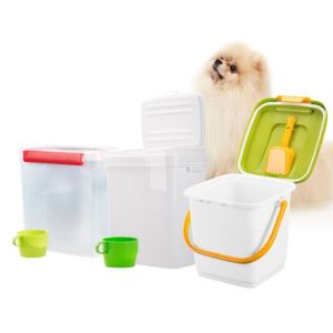 Wholesale Food grade square Plastic Bucket 20 liter with lid, dog food plastic container, PP/PE Plastic dogs-food Bucket Pail Easi from china suppliers
