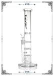 Phoenix Star Straight Glass Water Pipe Bong Triple Honeycomb Perc