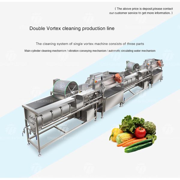 7kw Double Vortex Vegetable And Fruit Cleaning Machine
