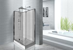 Wholesale 1200 x 800 x 2200 Rectangular Shower Cabins White ABS Tray Chrome Profiles from china suppliers