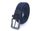 Blue Canvas PU Mens Enduring Stretch Woven Belt For Junior