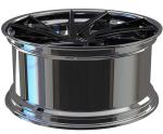 Gloss Black Face 2-PC Forged Rims Polished Barrels 21 22 Inches For Porsche