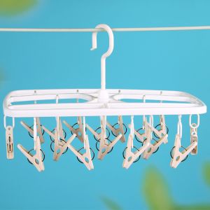 Wholesale 16 Non Slip Children Sock Drying Rack Laundry Hanger Clothes Hanger Clips from china suppliers