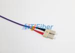 ST - SC Patch Cable Fiber Optic Patch Leads 3.0mm Violet Color OFNR Outer Jacket