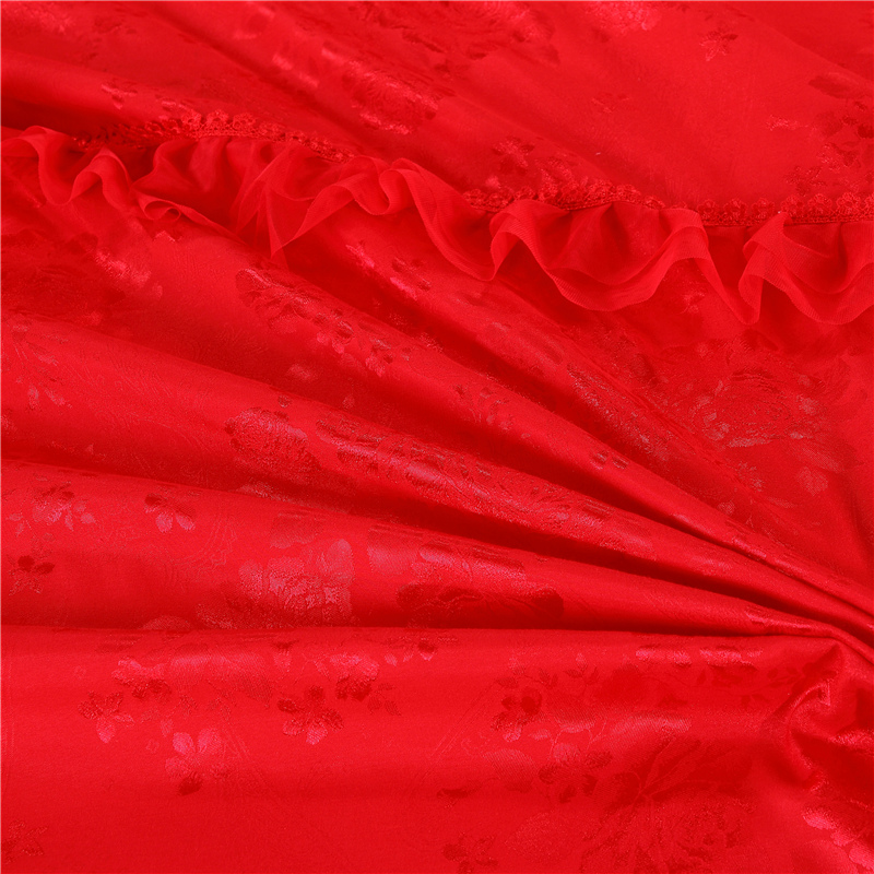 Bedding Set Luxury Wedding 100% Cotton 200TC Bed Sheet Quilt Bedding Anti-Pull Set