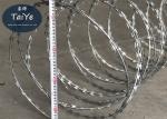 Heavy Galvanized Razor Blade Fencing Coil Diameter 450mm Military Razor Barbed
