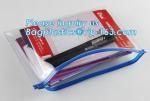 Reclosable PE PVC plastic slider zipper storage bags, multi color plastic slider