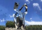 Polished Abstract Steel Sculpture 316L Stainless Steel Modern Landscape