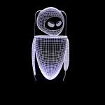 Robot movie Eva Wali 3D night Lights Colorful custom picture logo words sign LED