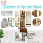 Modern Wall Mirror Make Up Glass Beauty Bath Sticker for Living Room and