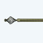 Luxury Extendable Bedroom Aluminium Double Curtain Rod Set With Iron Finial