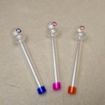3.9 Inches Mini Clear Borosilicate Glass Smoking Pipe 2mm Thickness