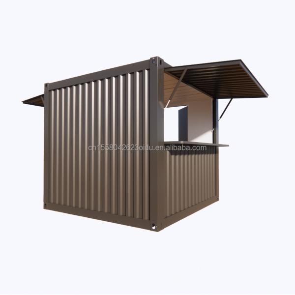 Modern Design Sandwich Panel Flat Pack Container Mobile Modular Shipping Corrugated House for Coffee Shop or Container Bar