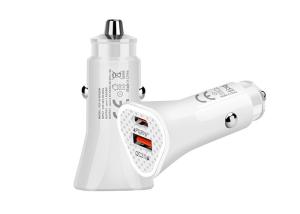 Wholesale Dual Port USB C PD QC 3.0 38W Fast Car Charger Adapter DC12V Input from china suppliers