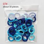wholesale fashion nylon hair ties 50 pcs per set 3 cm towel high elastic baby