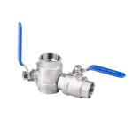 1" Silver Threaded Ball Valve for WZ1000WOG Stainless Steel201 2pc 3A DIN NPT