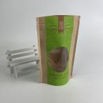 Custom Printed Matt Finish Kraft Paper Bags Food Grade Stand Up Zipper Bags for
