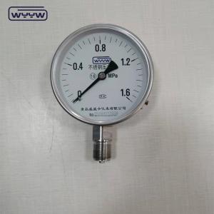 Wholesale Customized Stainless Steel Pressure Gauge 100mm Bourdon Tube Manometer from china suppliers